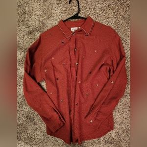 Koret City Blues Red Vintage Button Down M